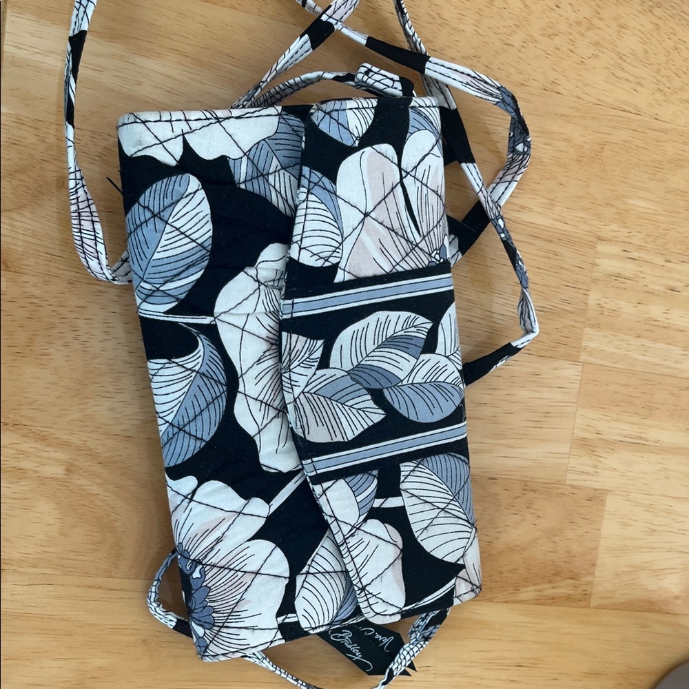 Vera Bradley Black and White Leaf Crossbody Bag